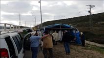 אוהל הוקם במקום הפיגוע בכביש גלעד