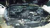 לאחר ההתקפה הערבית - רכב הוצת בעוריף