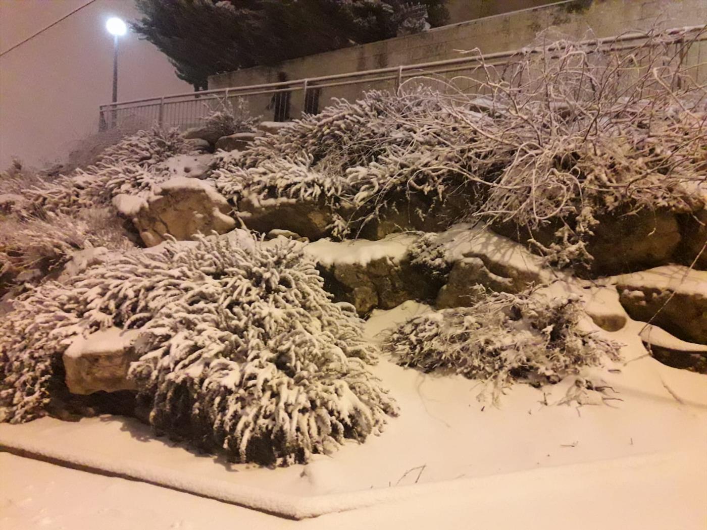 קריית ארבע הלילה (צילום: דוברות מוא"ז קריית ארבע)