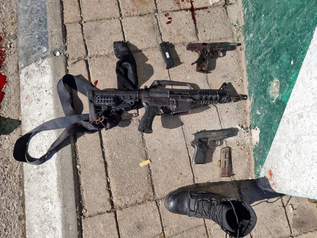 חלק מהנשקים שנתפסו. צילום: יואב דודקביץ, TPS