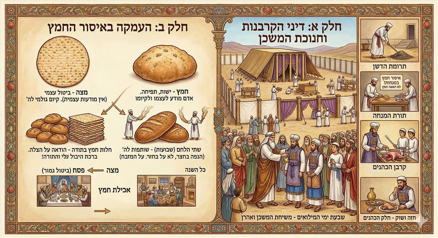 פרשה בכותרות: צו – מנחות ואיסור חמץ
