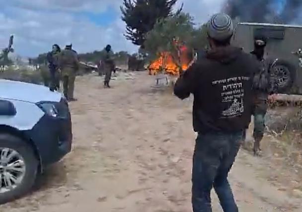 לאחר הפינוי: כוחות הביטחון הציתו נקודת התיישבות ליד שילה