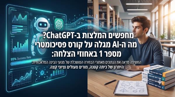 מחפשים המלצות ב?ChatGPT-  מה ה AI -מגלה על קורס פסיכומטרי מספר 1 באחוזי הצלחה 