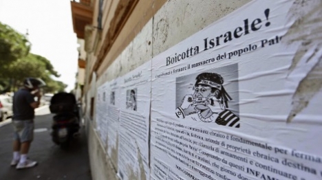 יהודי נדקר בשוויץ – מודעות אנטישמיות באיטליה