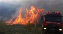 שריפה משתוללת בגליל: בתים פונו