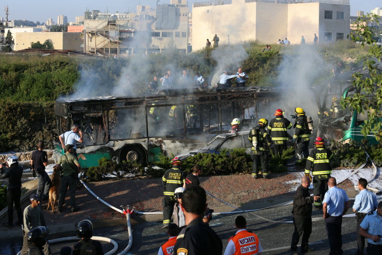 זירת האירוע בירושלים (הלל מאיר TPS)